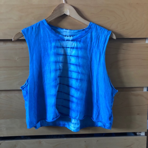 •4/$30• Vans Tye Dye Blue Crop Top Tank - Picture 2 of 7